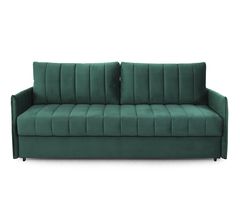 Прямой диван-кровать "Пекин" (вариант 3) еврокнижка зеленый